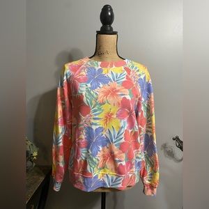 WILDFOX Hawaiian Floral Sweatshirt, Size XS